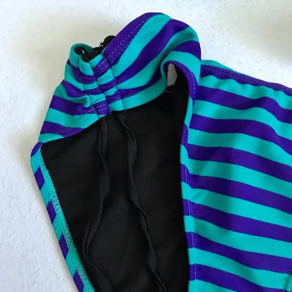 Material Girl NWT Striped Hipster Swim Bottom Juniors/Women M